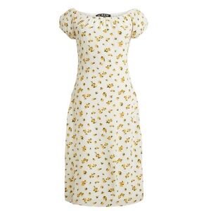 J. Crew Off The Shoulder Slip Dress in Budding Rose Print Size 10 Summer NWT